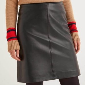 Boden | NWT Leather Mini Skirt Black Size 12